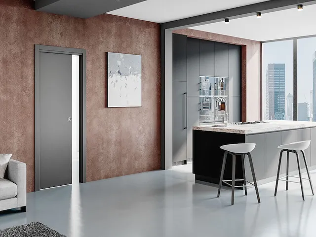 Designer sliding doors for an industrial chic style